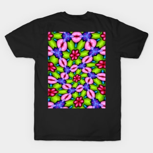 Cute Pink Flower Pattern T-Shirt